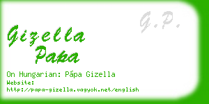 gizella papa business card