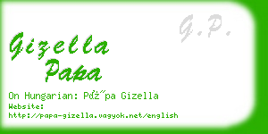 gizella papa business card